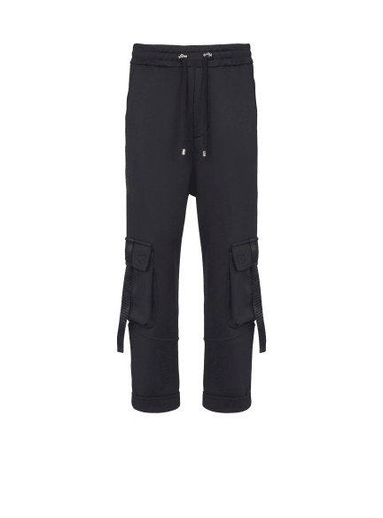 Silver Balmain Vintage Cargo Sweatpants