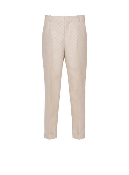 Gerade geschnittene Hose aus Jacquard mit Monogramm PB Labyrinthe
