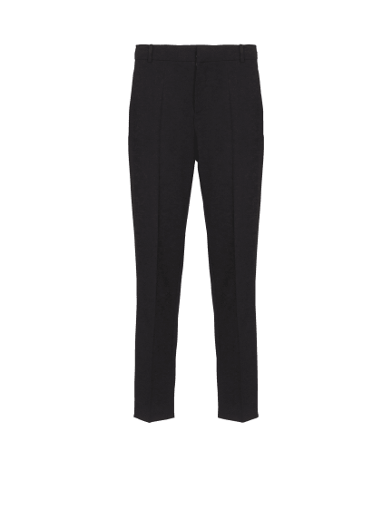Double wool crepe trousers