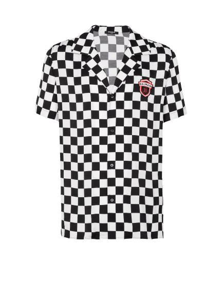 Satin Balmain Racing pyjama shirt