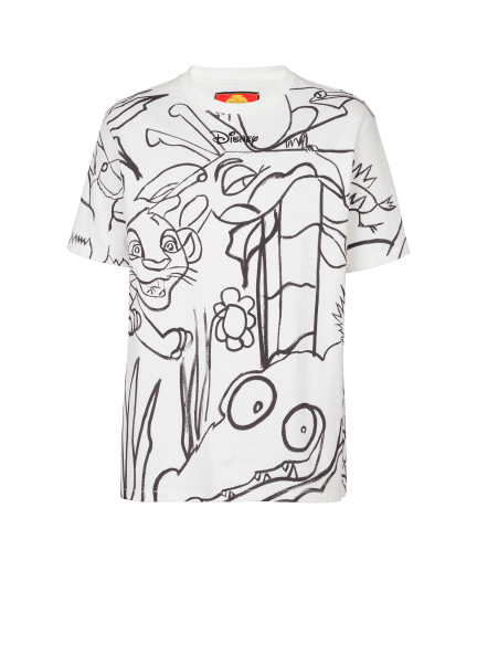 Disney x Balmain: The Lion King - Relaxed T-shirt with Enfant Précoce print