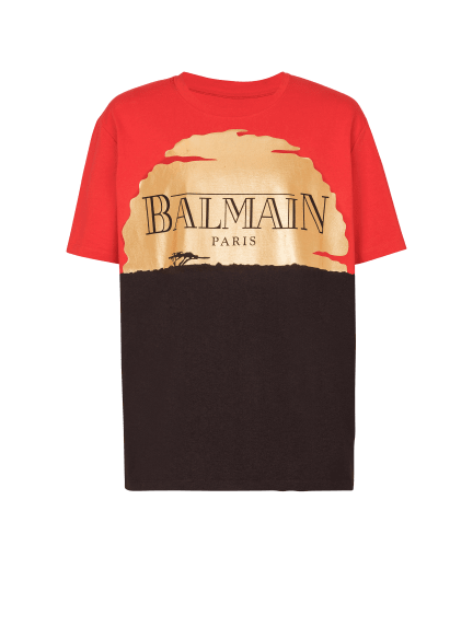 Disney x Balmain: The Lion King - Relaxed T-shirt with Sunset print