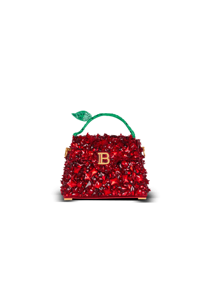 Sac B-Buzz Dynasty Small en satin brodé Fraise