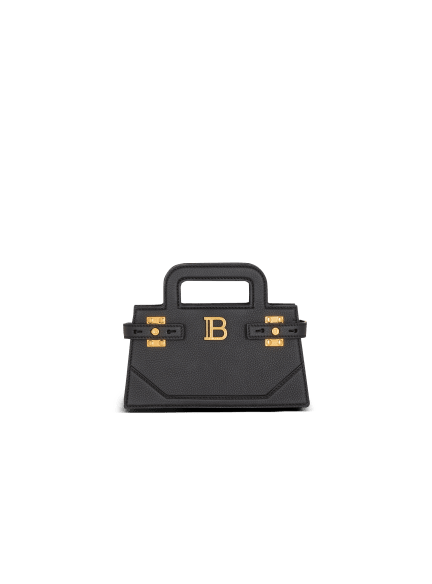 Small B-Buzz Top Handle bag in grained leather