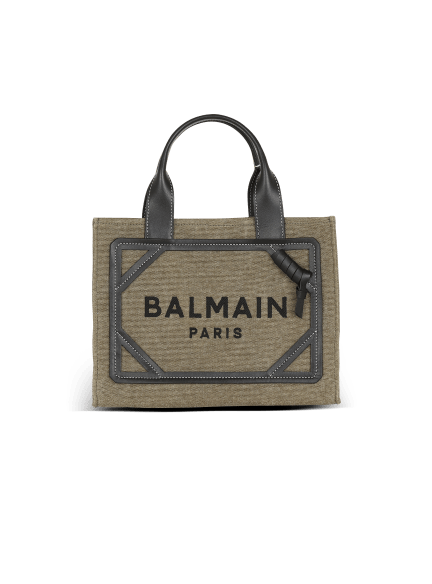 B-Army small tote bag in canvas and leather