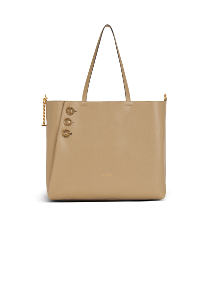 Emblème grained calfskin tote bag