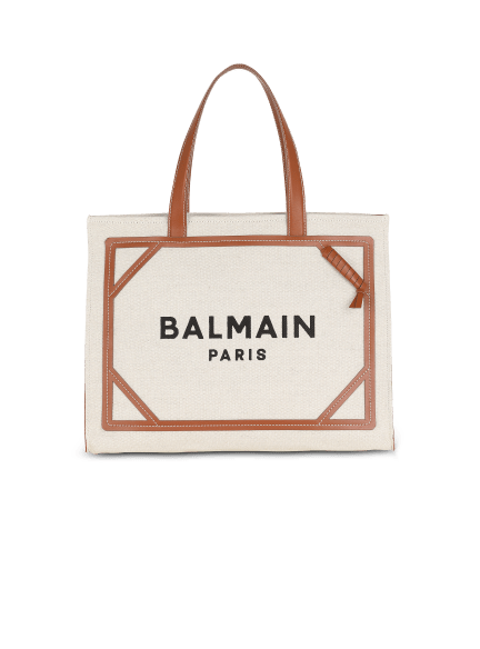 B-Army 42 canvas tote bag with leather details