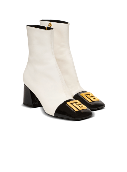 Edna ankle boots in two-tone leather