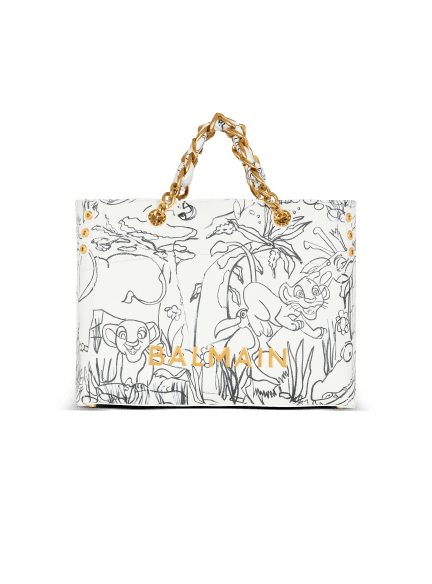Disney x Balmain: The Lion King - 1945 Soft tote bag with Enfant Précoce print