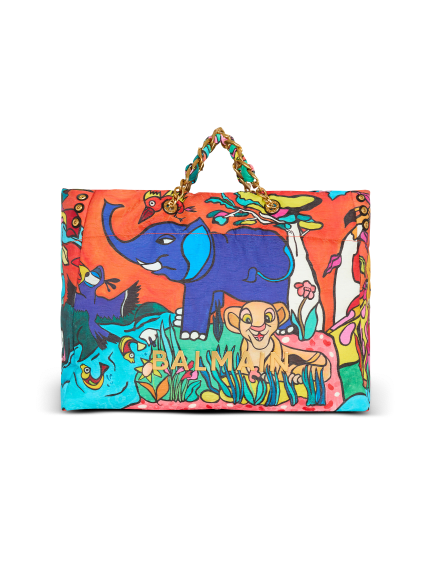 Disney x Balmain: The Lion King - 1945 Soft XXL tote bag with Enfant Précoce print