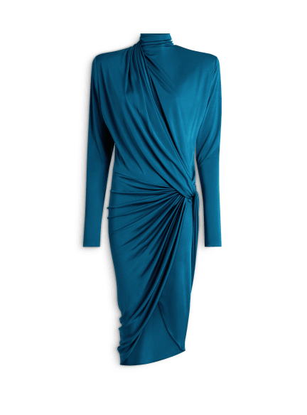 Draped flowing jersey dress