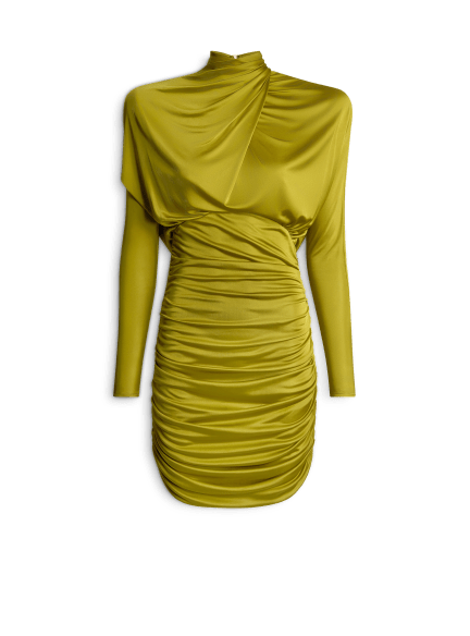 Draped flowing jersey dress