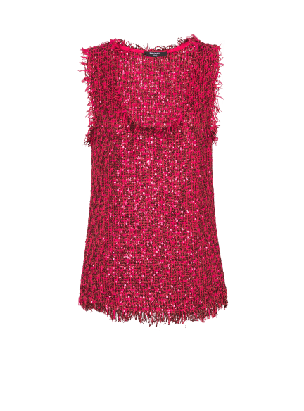 Glittered tweed top