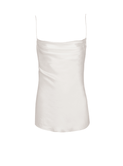 Draped satin top