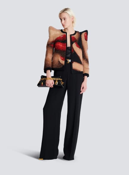 Draped satin top