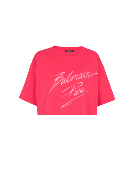 Balmain baseball cropped t-shirt