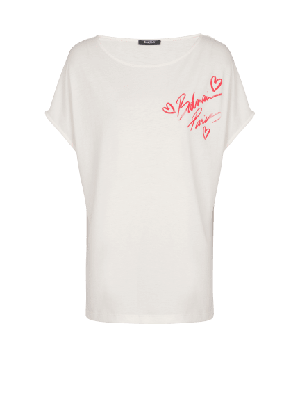 Short-sleeved Balmain Lipstick T-shirt