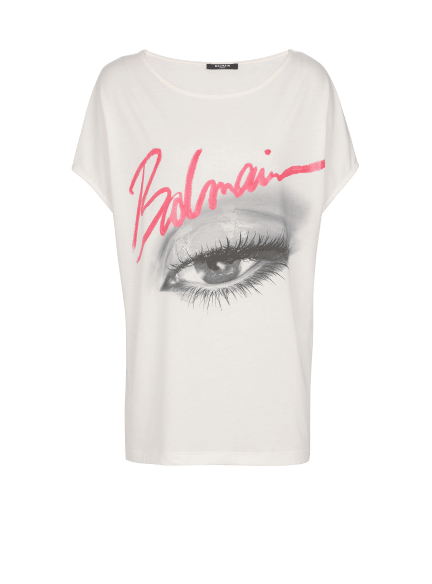 Boatneck Balmain Eye Print Top