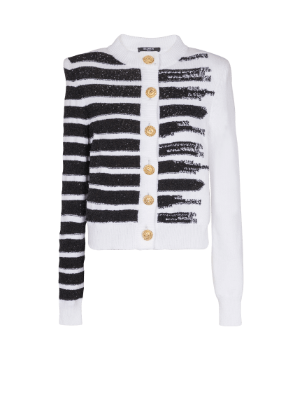 Buttoned marinière cardigan