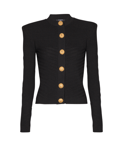 Buttoned knit cardigan