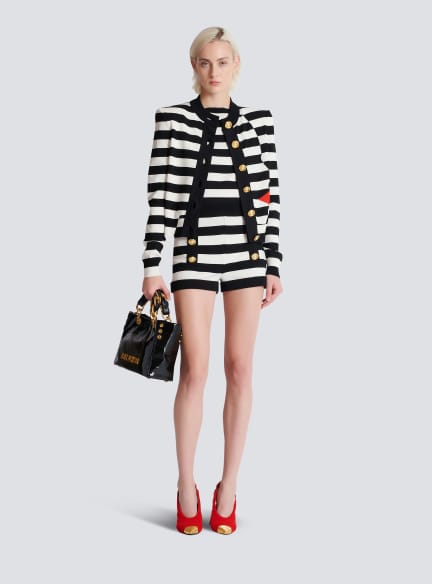 Marinière knit shorts