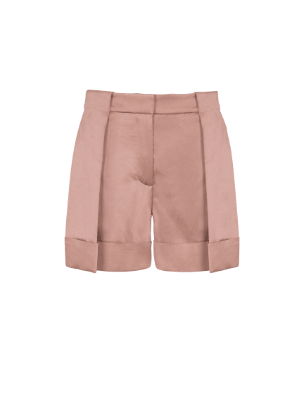 Satin pleated shorts