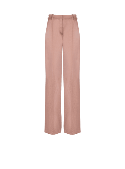 Tailored satin straight pants