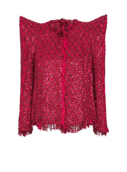 Tweedjacke mit Pailletten