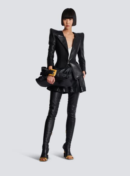 Fitted lambskin jacket