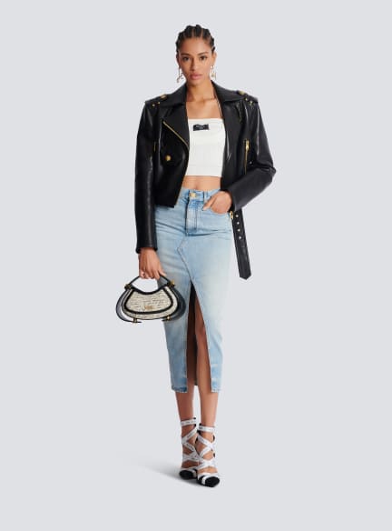 Ribbed knit halterneck top