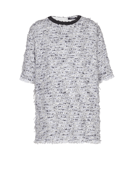 Tweed loose T-shirt