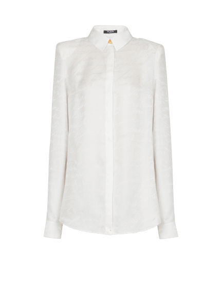 Love letter embroidered col cotton shirt