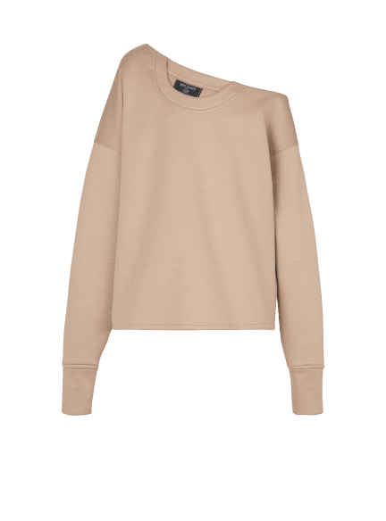 Asymmetrisches Sweatshirt aus Jersey mit freier Schulter