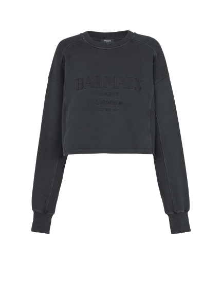 Sweatshirt mit Balmain Couture-Stickerei