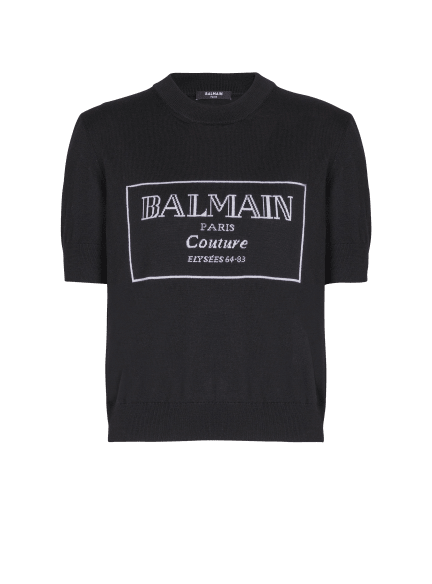 Balmain Couture two-tone knit top