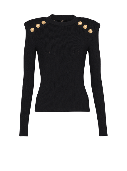 Strickpullover mit Knöpfen