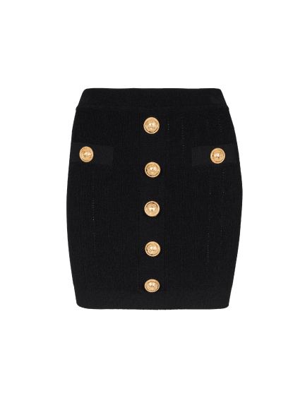 Knit skirt with buttons