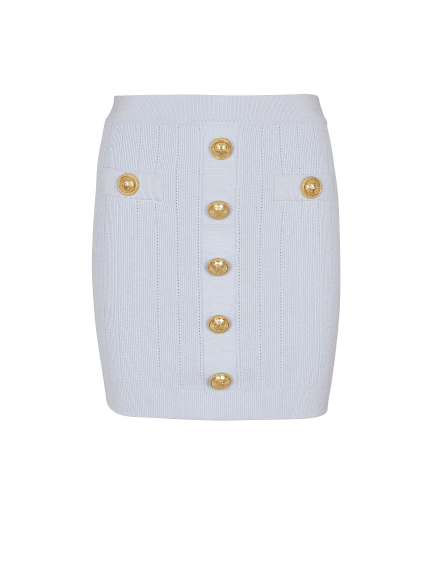 Knit skirt with buttons