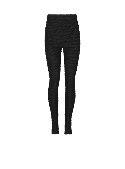 Jacquard knit leggings with "Love Letter" motif