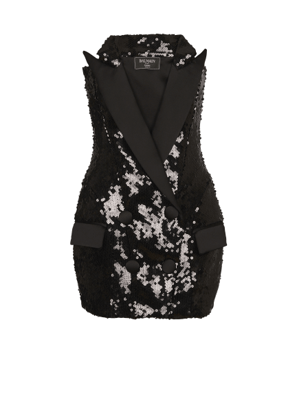 Db Col Sequins Tailored Bustier Dress
