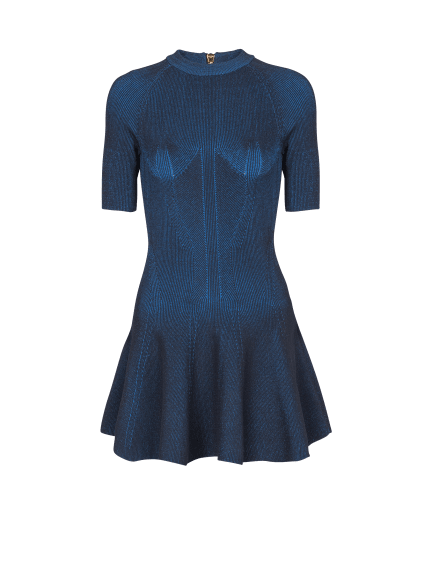 Short knitted A-line dress