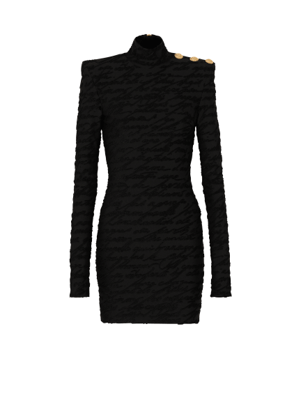 Short "Love Letter" jacquard knit dress