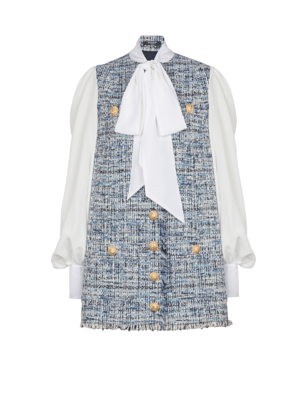 Tweed dress with pockets