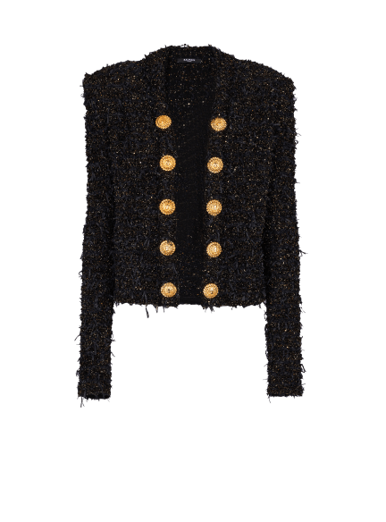 Edge-to-edge tweed jacket