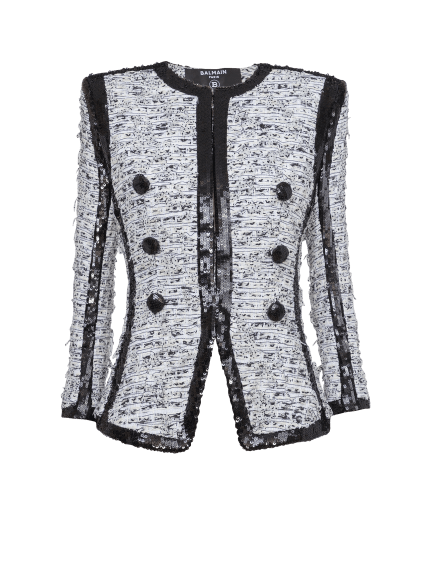 Side to side colarless jacket
