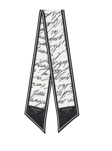 Printed silk "Love Letter" bandana