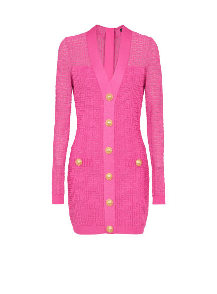 Monogrammed knit dress