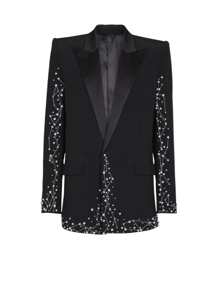 1-button jacket with Constellation embroidery 