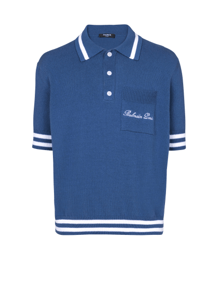 Balmain Signature 棉质刺绣 Polo 衫