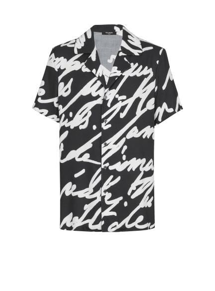 Chemise pyjama en sergé imprimé « Lettre d'amour »